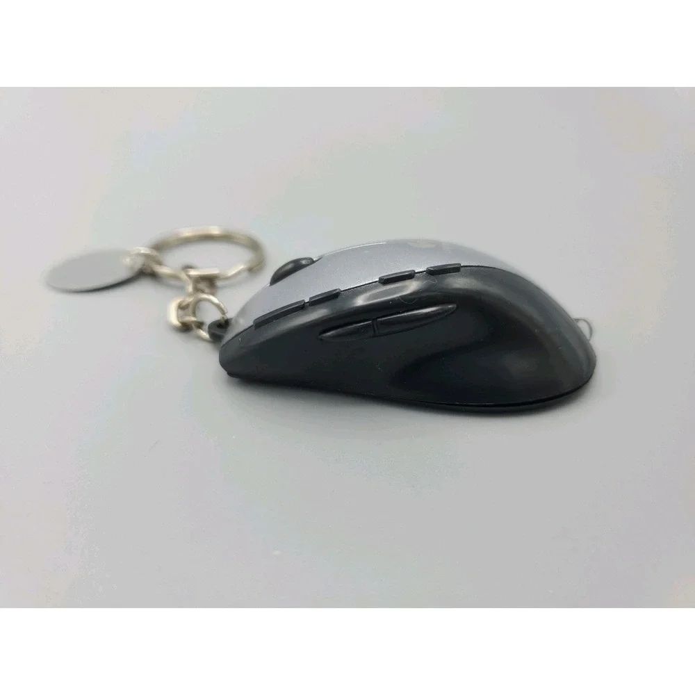 Vintage Logitech‎ Mouse Keychain Light Advert 25th Anniversary Nostalgia